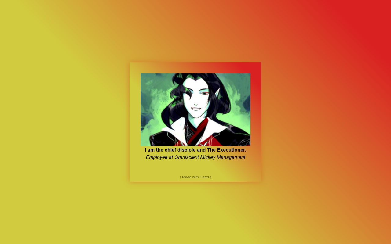 Carrd profile picture for @executioner
